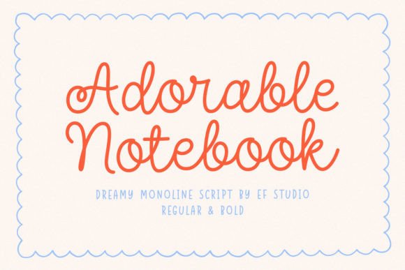 Adorable Notebook Font: A Handwritten Touch for Modern Design