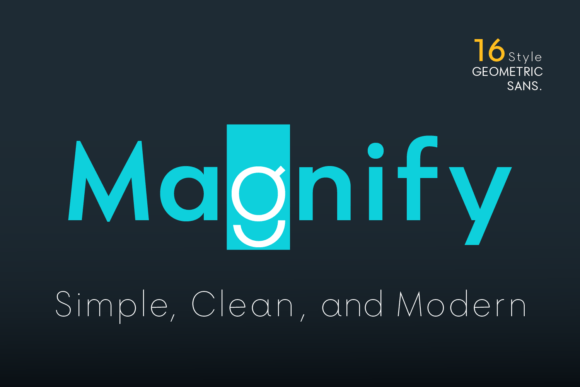 Magnify Font: A Modern Geometric Sans Serif